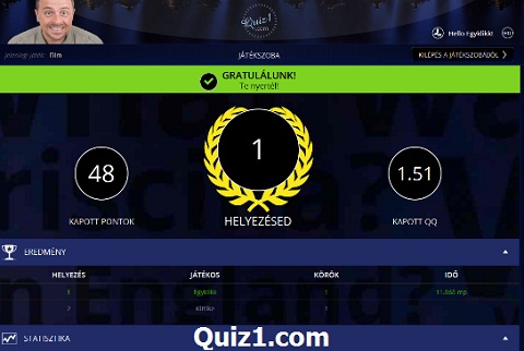 Regisztrálj ingyen, a www.Quiz1.com kvíz bajnokságaira!